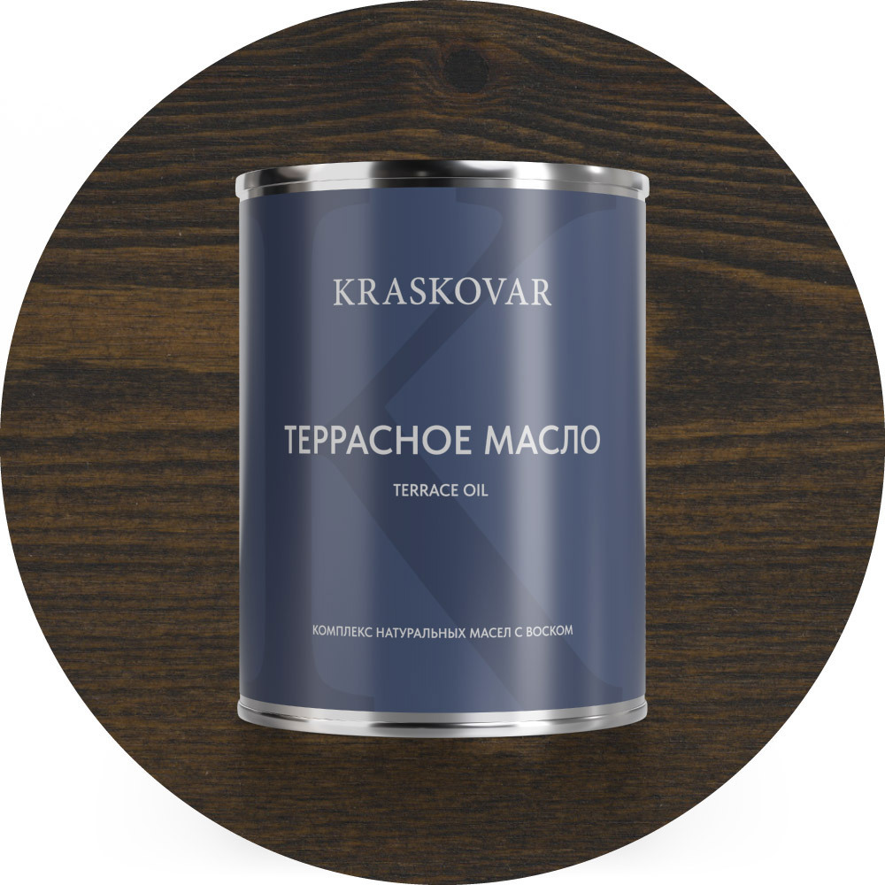 Изображение товара Масло террасное Kraskovar цвет эбен 0.75л