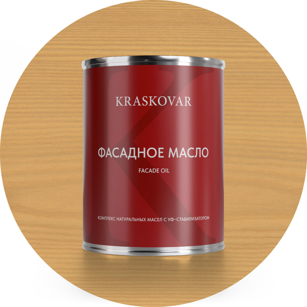 Изображение товара Масло фасадное Kraskovar цвет ваниль 0.75л