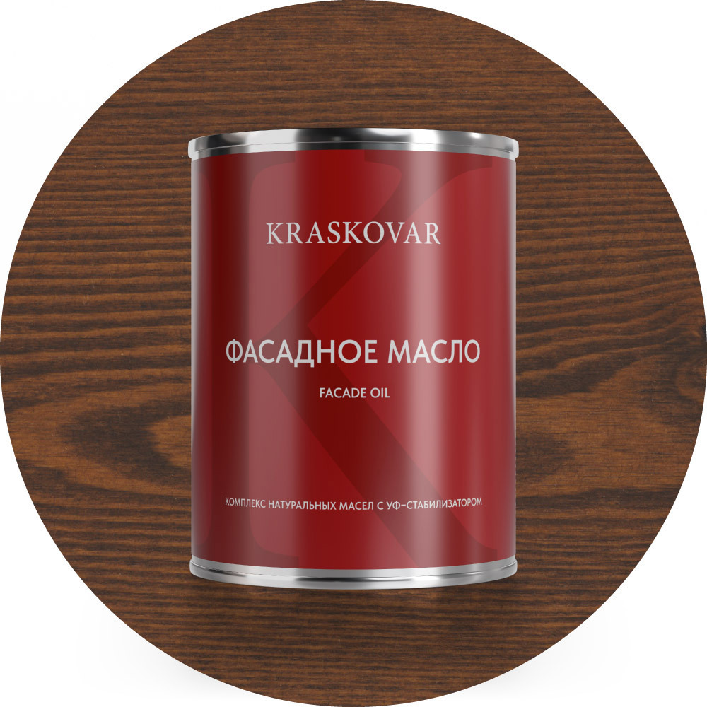 Изображение товара Масло фасадное Kraskovar цвет миндаль 0.75л