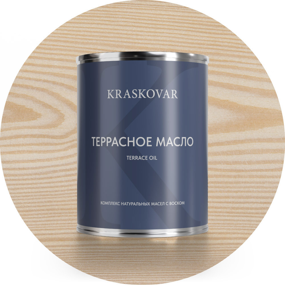 Изображение товара Масло террасное Kraskovar цвет белоснежный 0.75л