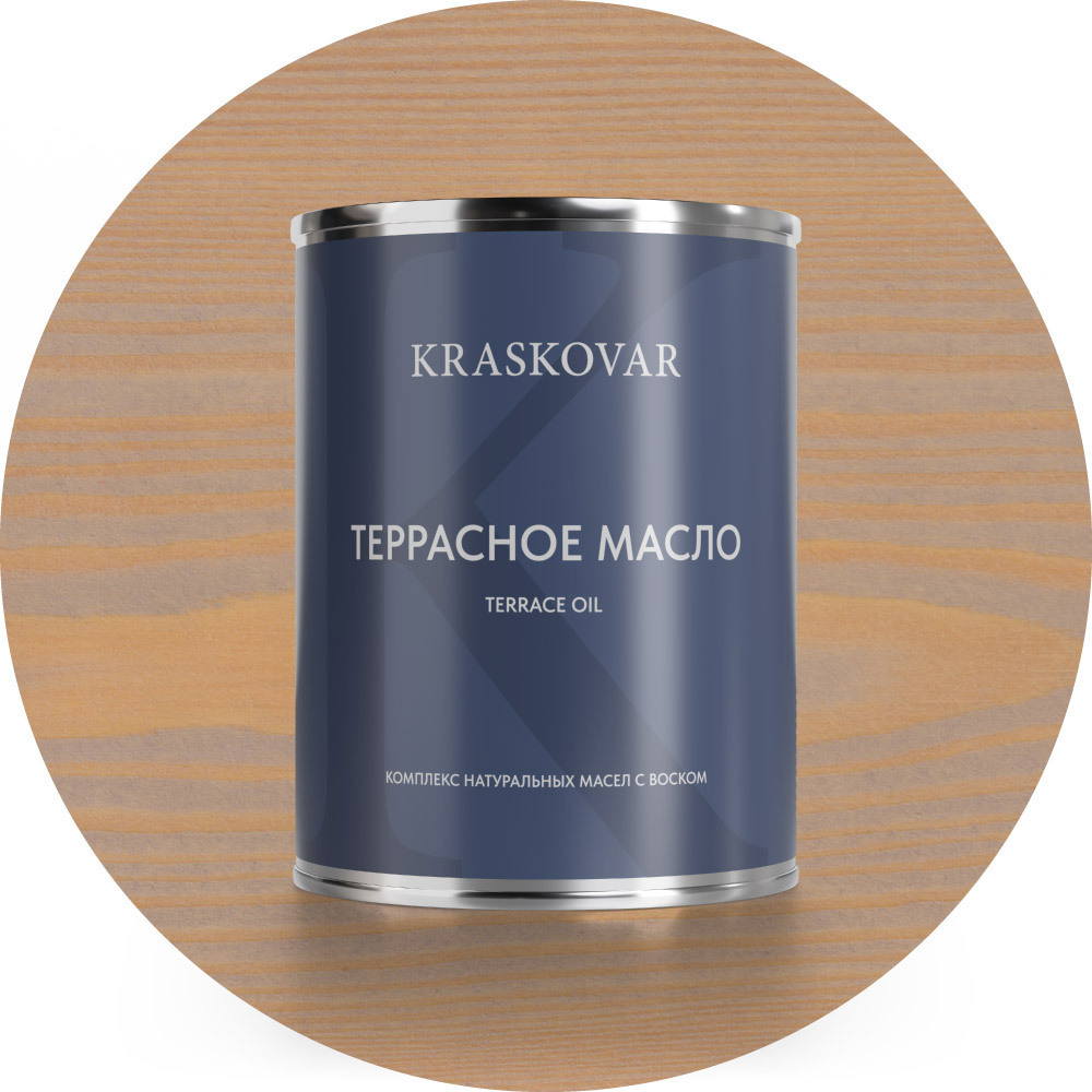 Изображение товара Масло террасное Kraskovar цвет крем-брюле 0.75л