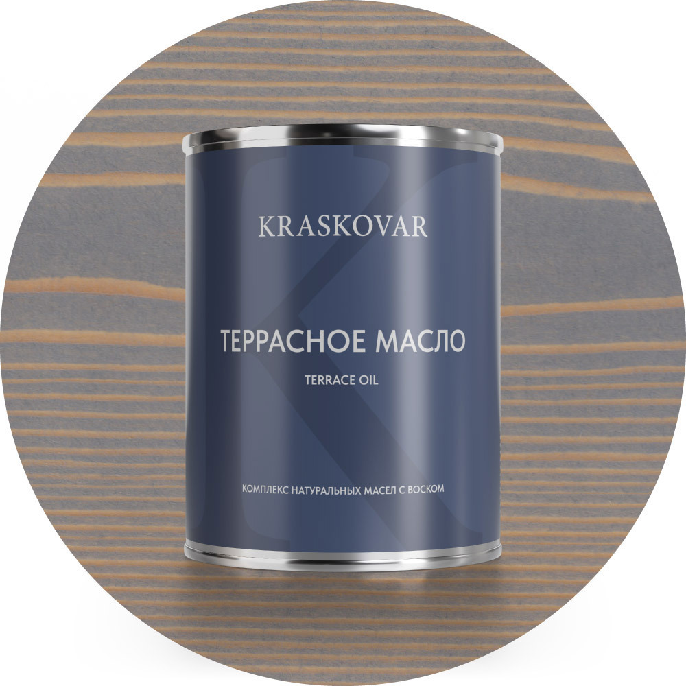 Изображение товара Масло террасное Kraskovar цвет туманный лес 0.75л