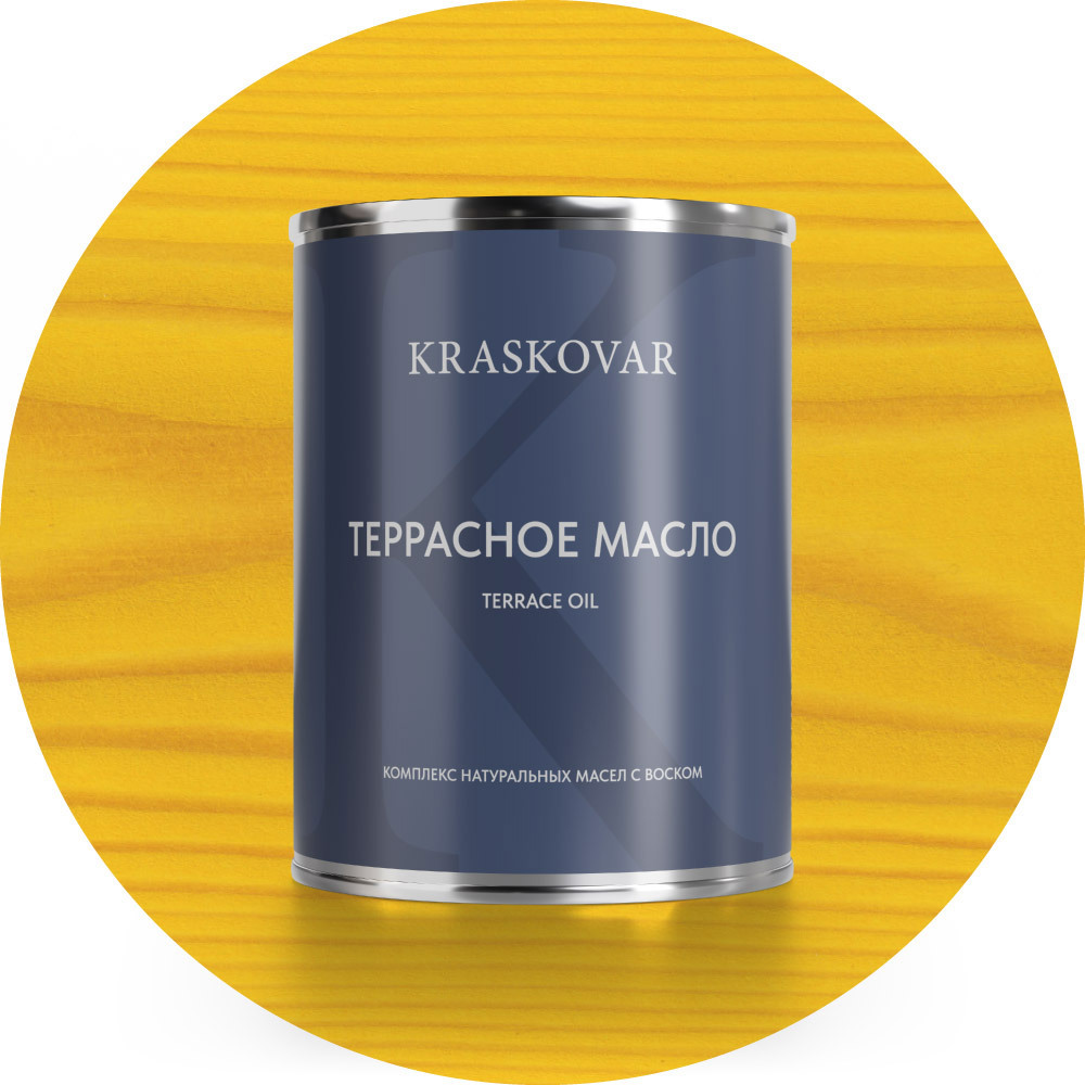 Изображение товара Масло для террас Kraskovar Сочная дыня 0.75л - Защитное масло для дерева