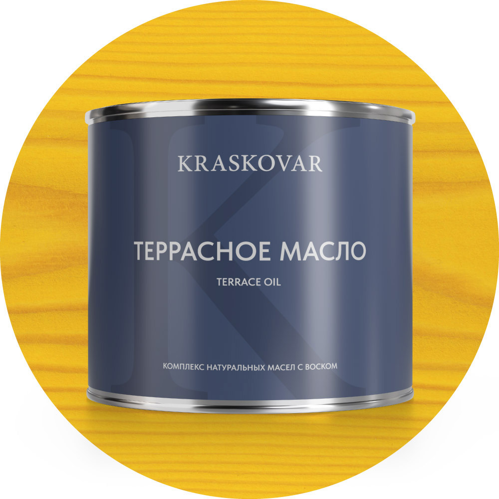 Изображение товара Масло террасное Kraskovar цвет сочная дыня 2.2л