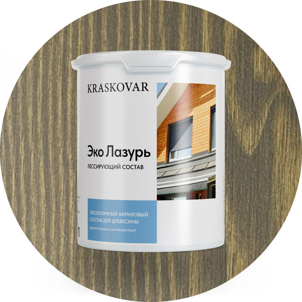 Изображение товара Пропитка для древесины Kraskovar Эко Лазурь цвет орех 2л