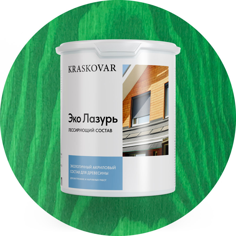 Изображение товара Пропитка для дерева лессирующая Kraskovar Eco Lazur цвет акация 2 л