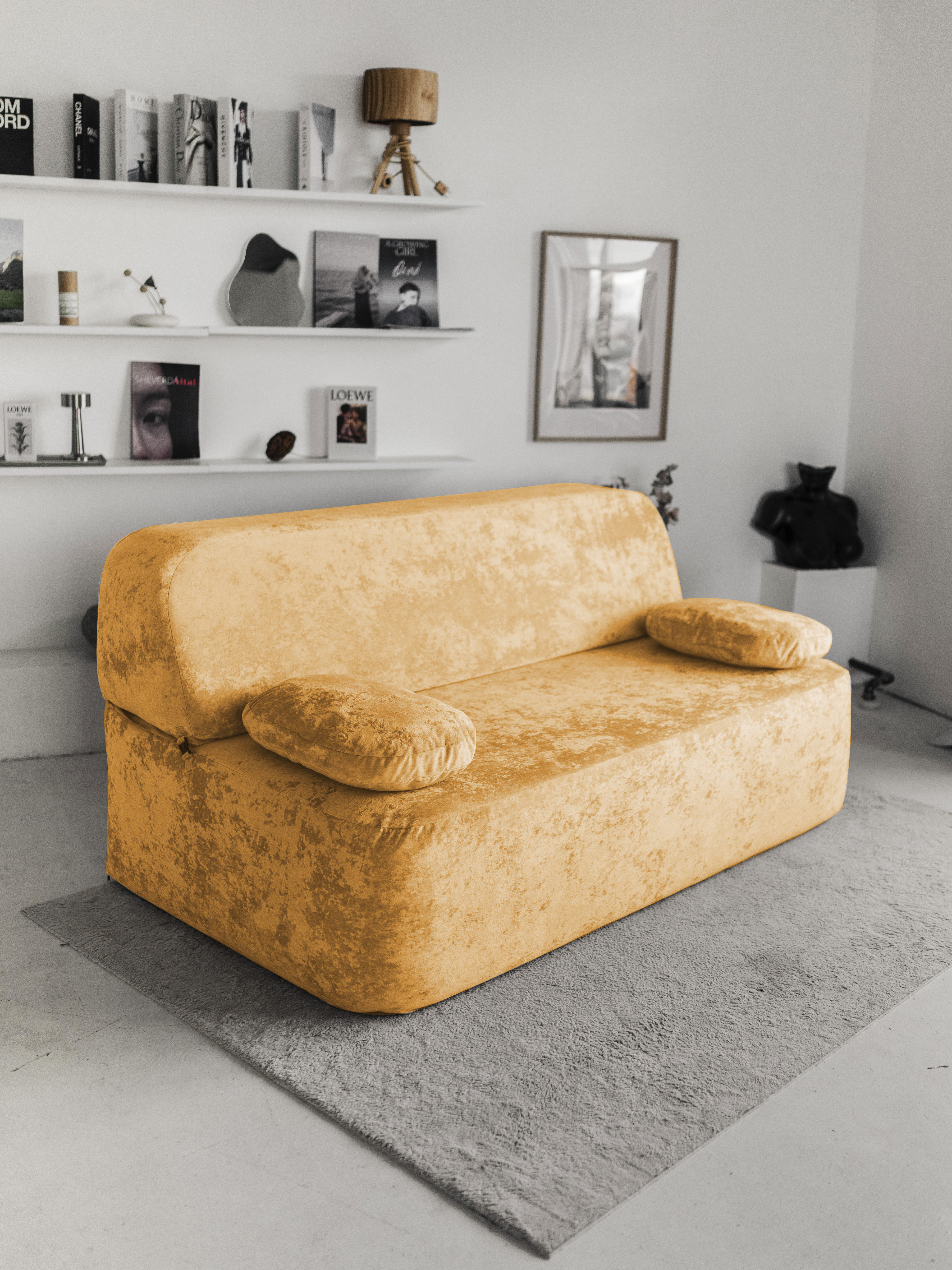 Изображение товара Диван ДИВАН НЕ МЕБЕЛЬ Crush 14 Диван раскладной 190x88x100 см акрил оранжевый