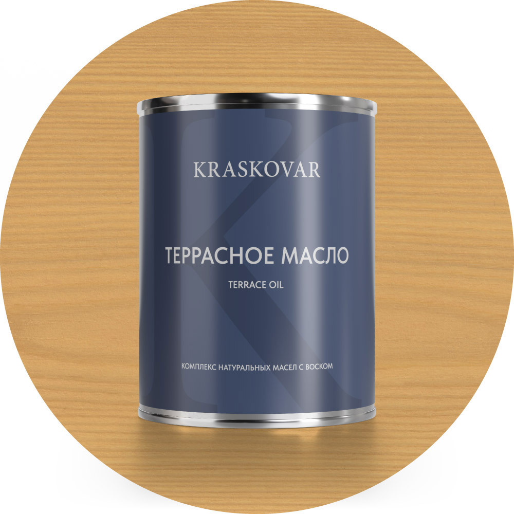 Изображение товара Масло террасное Kraskovar цвет ваниль 0.75л
