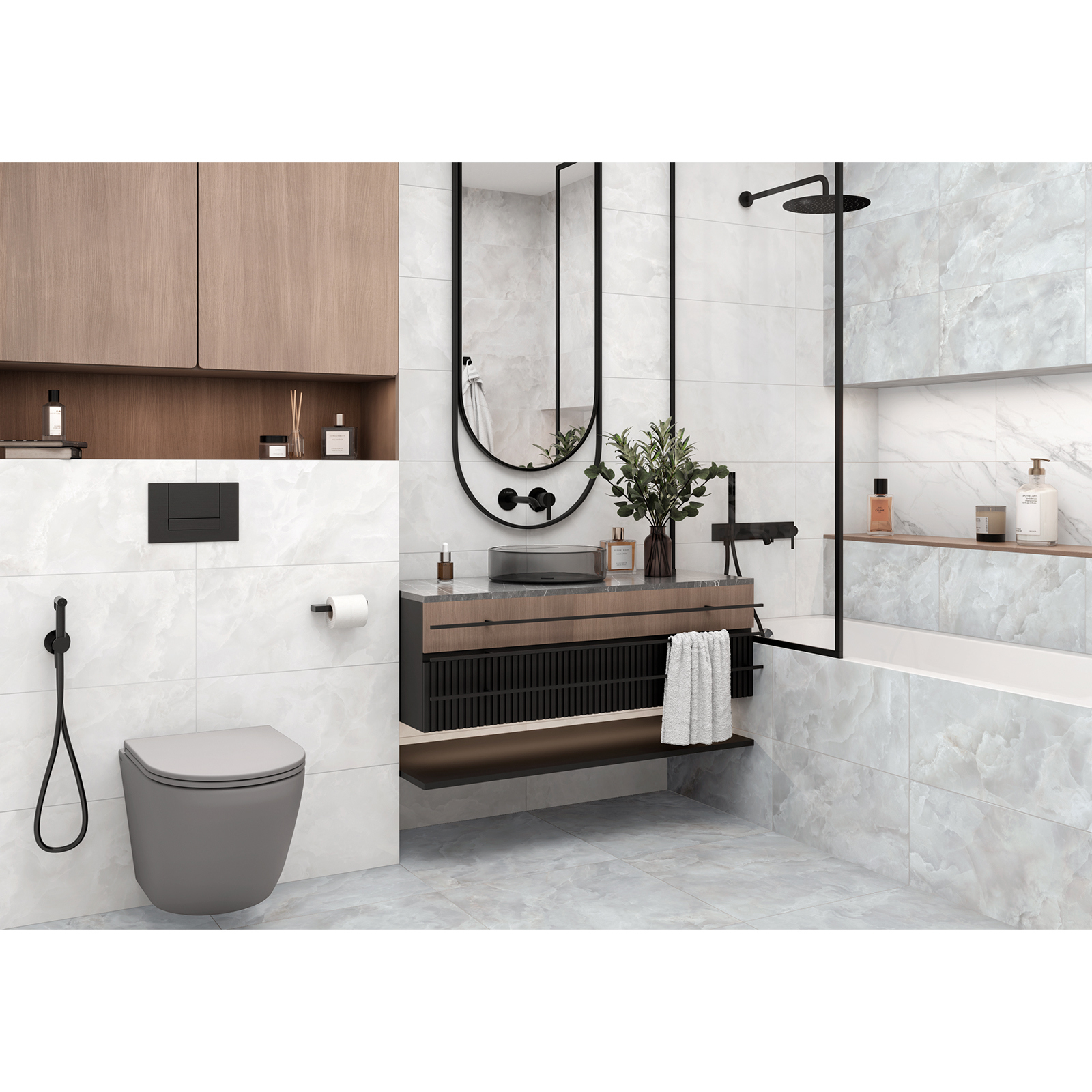 Изображение товара Настенная плитка ALMA CERAMICA Onice Art 30x60 темно-серая Изображение товара Настенная плитка ALMA CERAMICA Onice Art 30x60 темно-серая