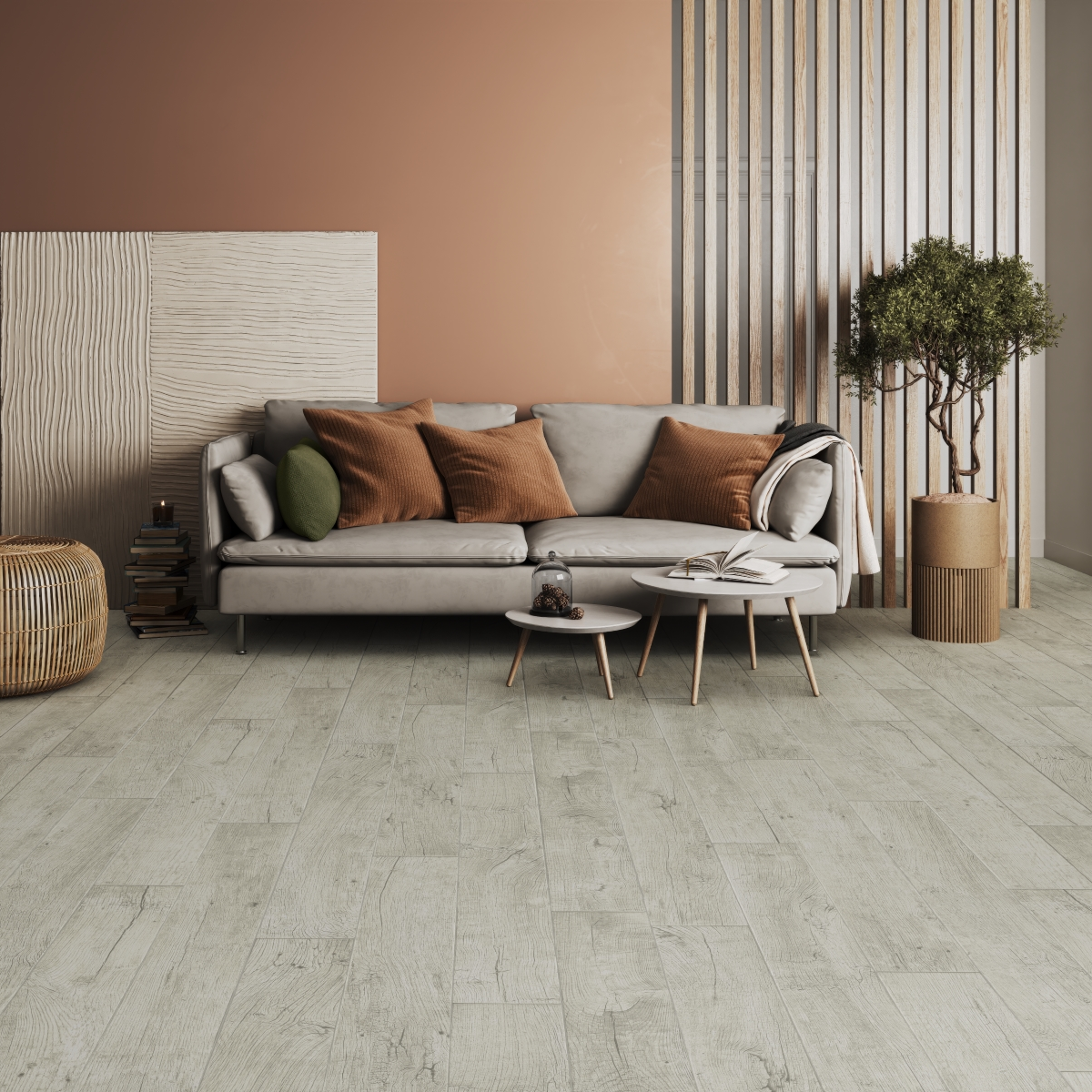 Изображение товара Полукоммерческий линолеум "Снежный дуб" 32 класс 4 м ПВХ Россия