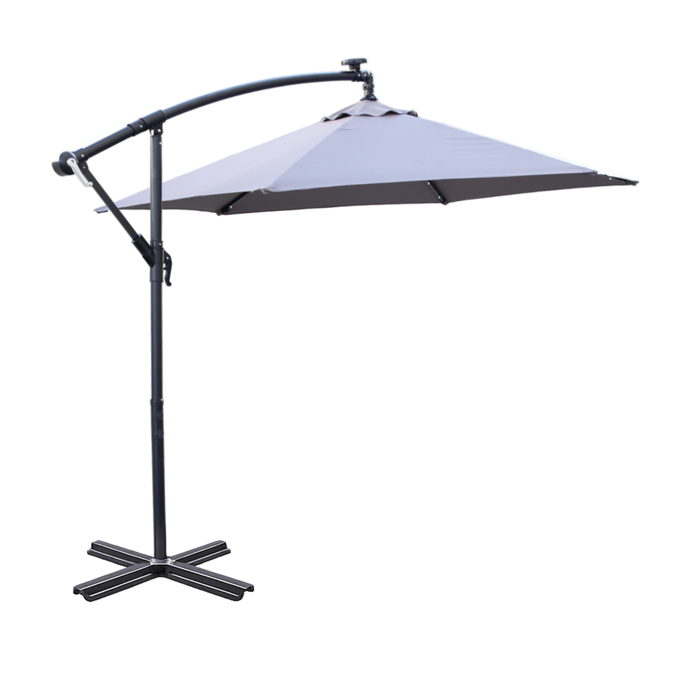 Изображение товара Зонт подвесной садовый С LED подсветкой Shadow Ami 744206758 278x278 см h 253 см серый/серебристый