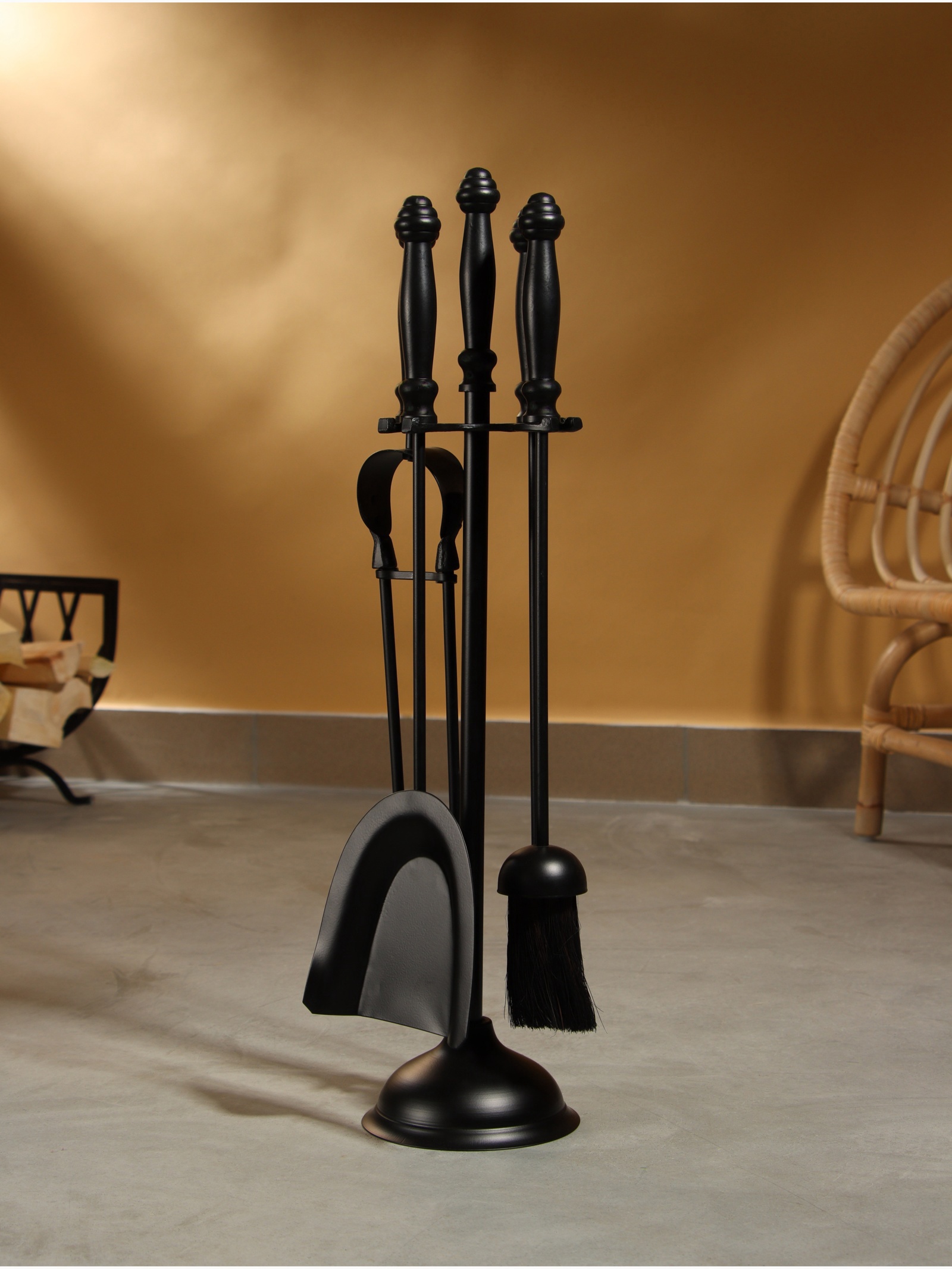 Изображение товара Каминный набор Очаг сталь 4 предмета 13x13x61см