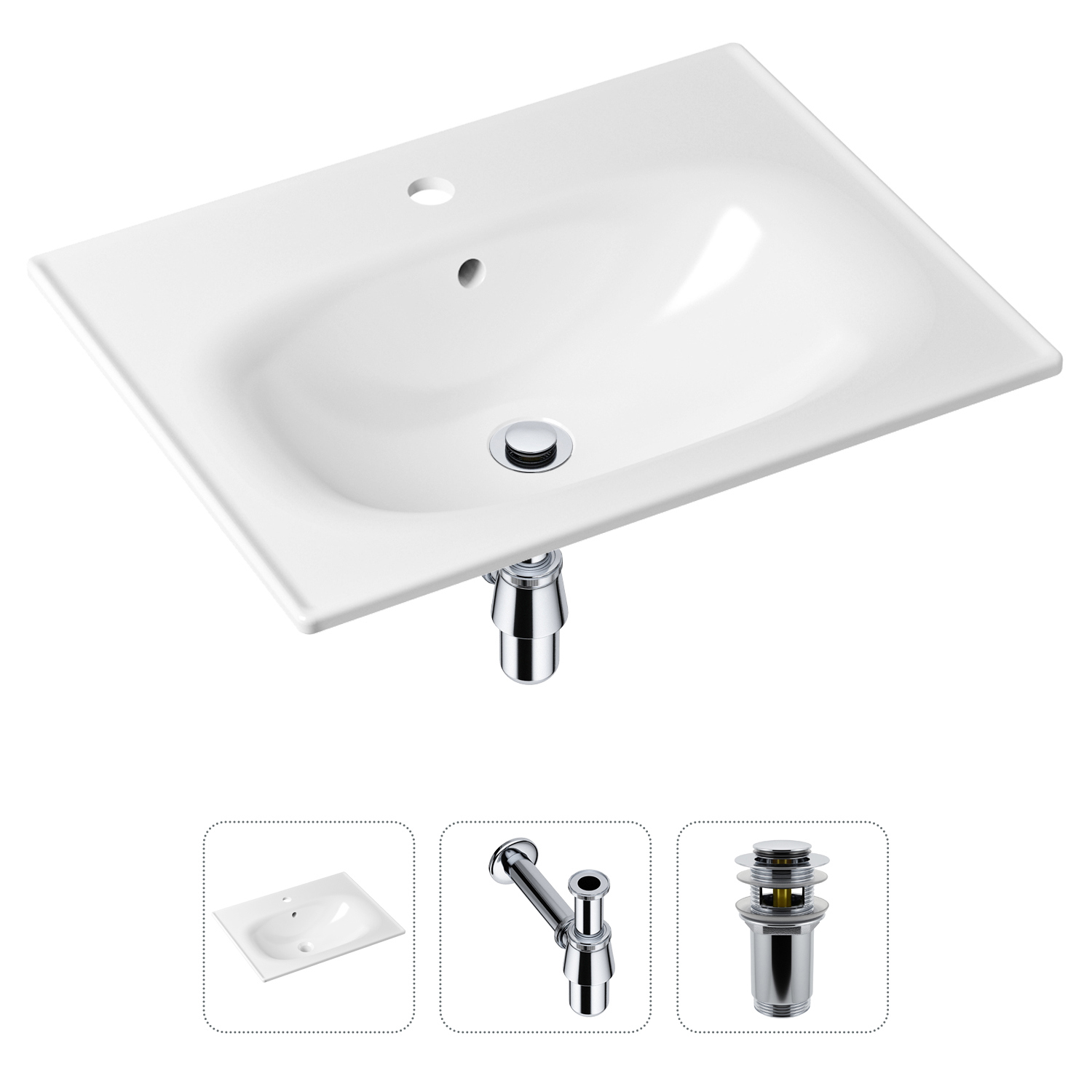 Изображение товара Раковина мебельная Lavinia boho Bathroom Sink 21520435 60см цвет хром
