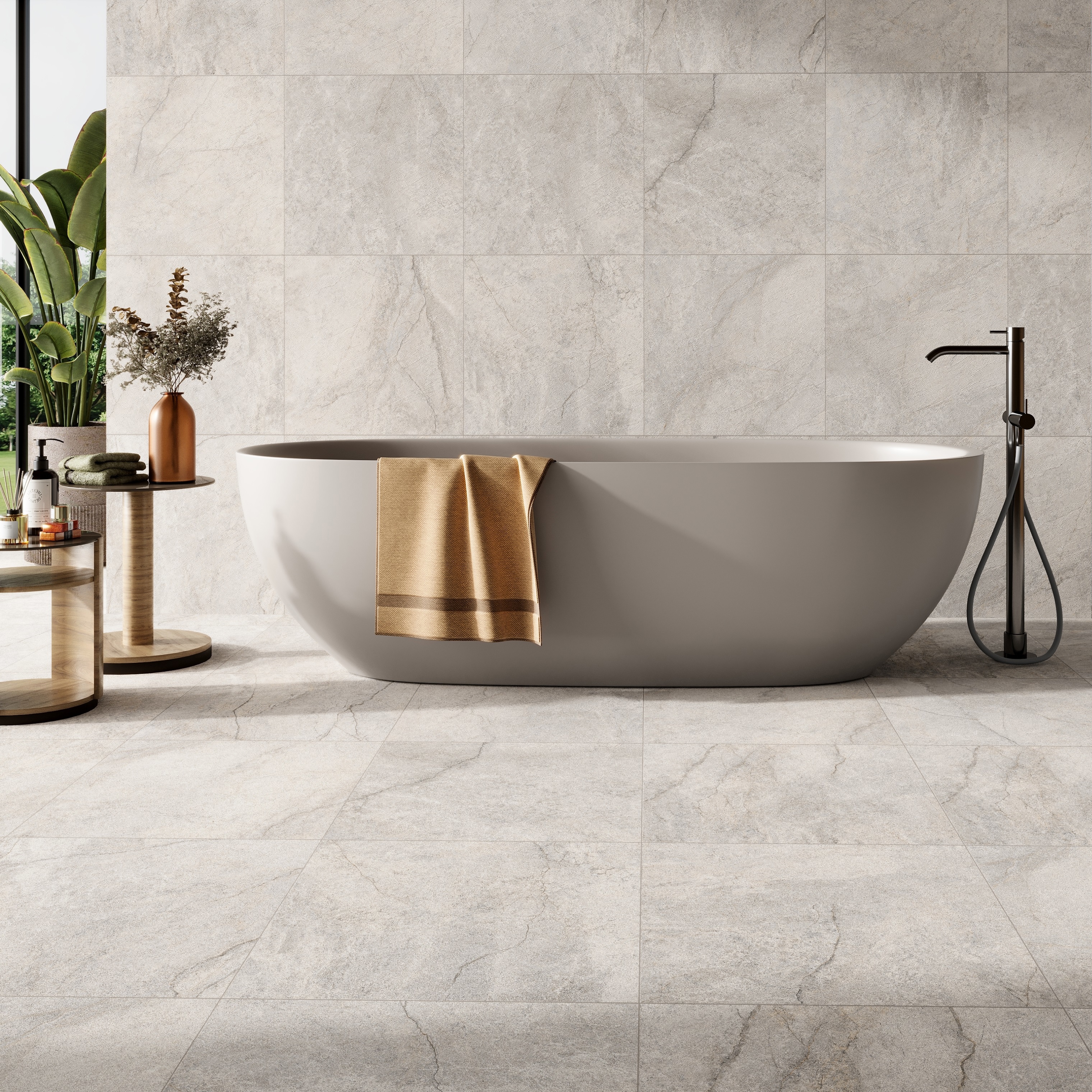 Изображение товара Глазурованный керамогранит Turin Crema 60x60 см 1.44 м² матовый цвет бежевый