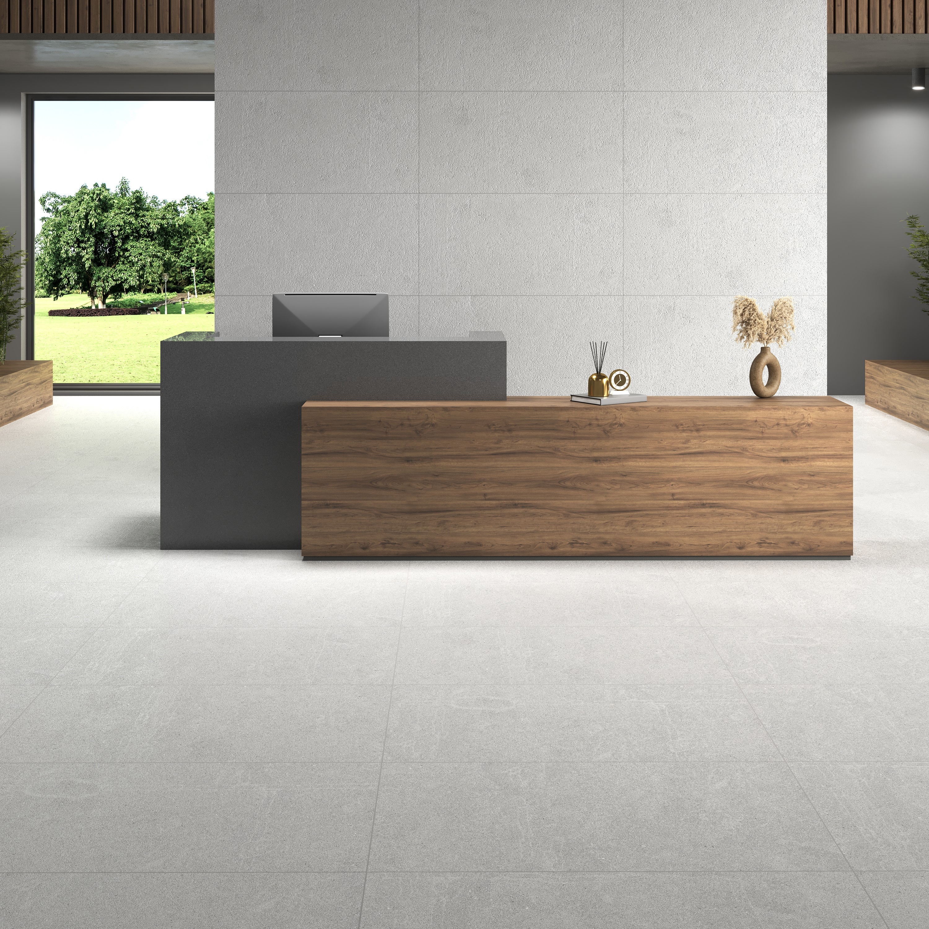 Изображение товара Глазурованный керамогранит Villa Grey 60x120 см 1.44 м² матовый цвет серый