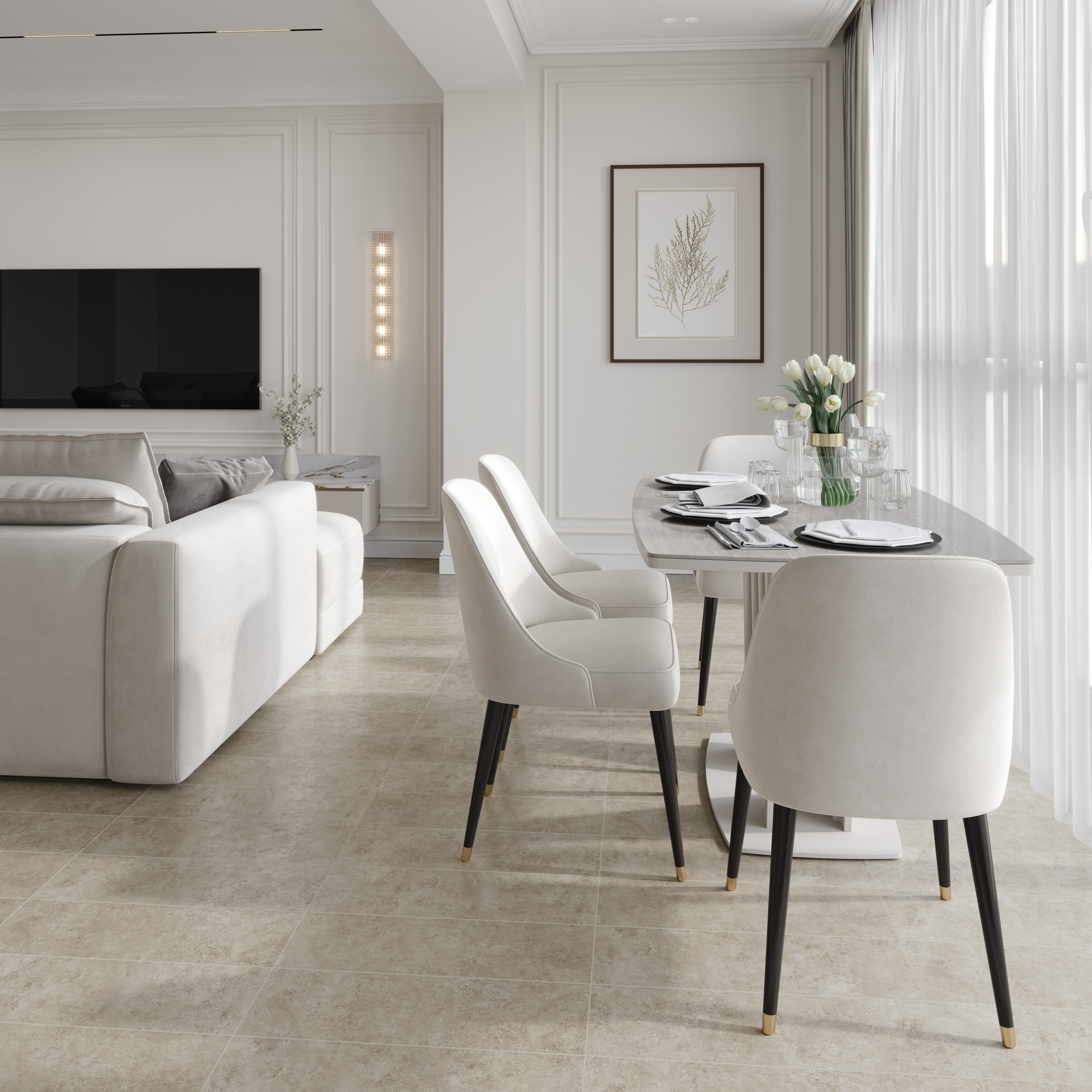Изображение товара Глазурованный керамогранит LB Ceramics Древний город 19.9x60.3 см 0.96 м² матовый цвет бежевый