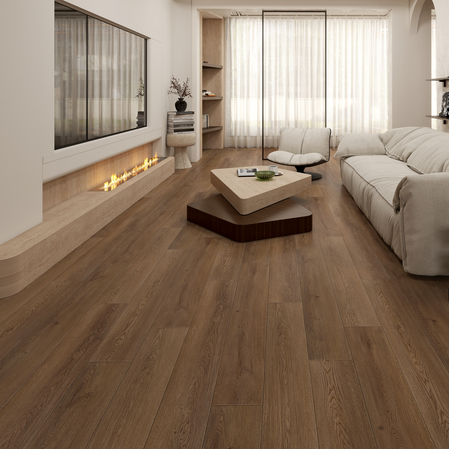 Изображение товара SPC плитка Дуб Бильбао класс 42 толщина 4 мм 4 фаски 2.196 м²