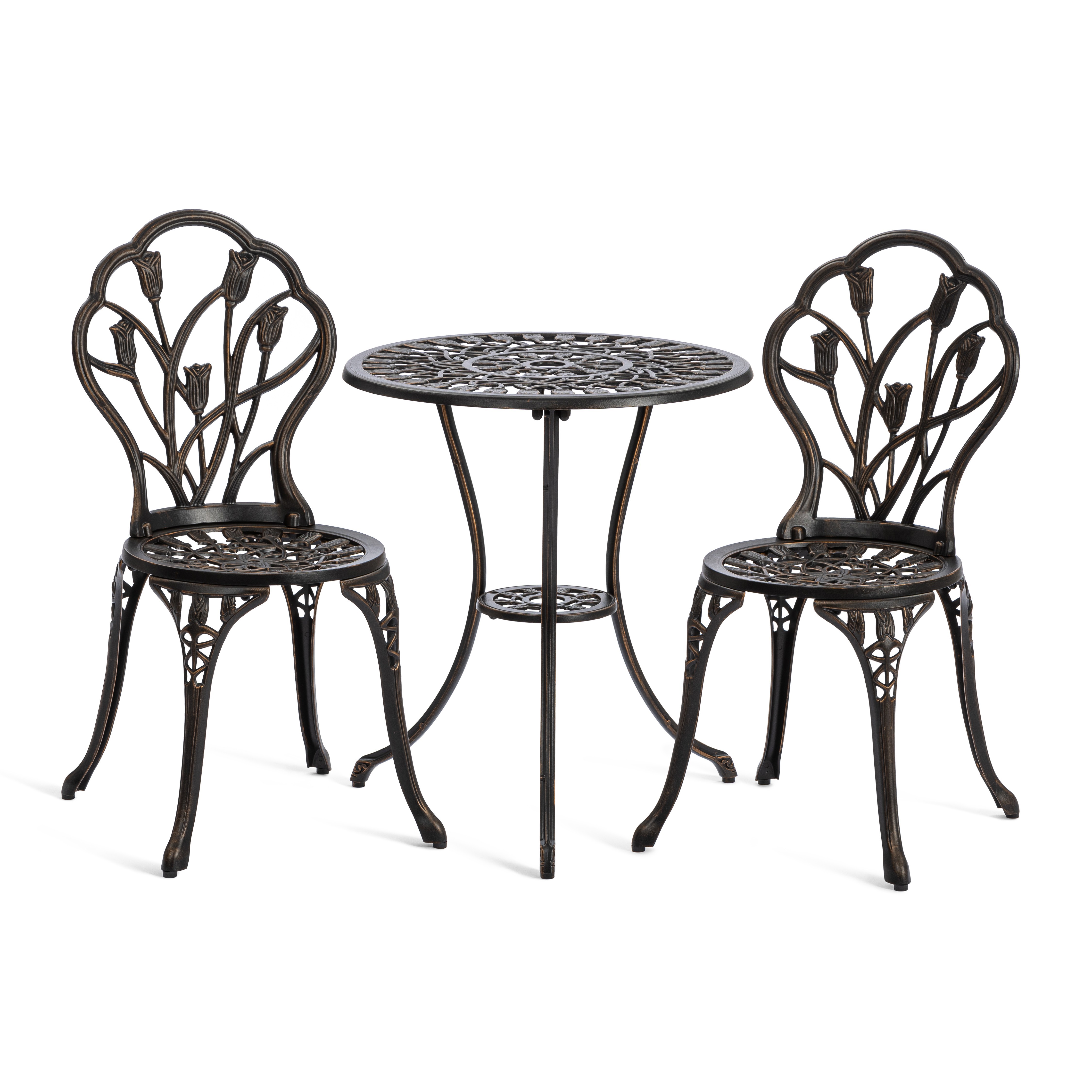 Изображение товара Набор садовой мебели для отдыха Tetchair Jardin алюминий коричневый стол, стулья