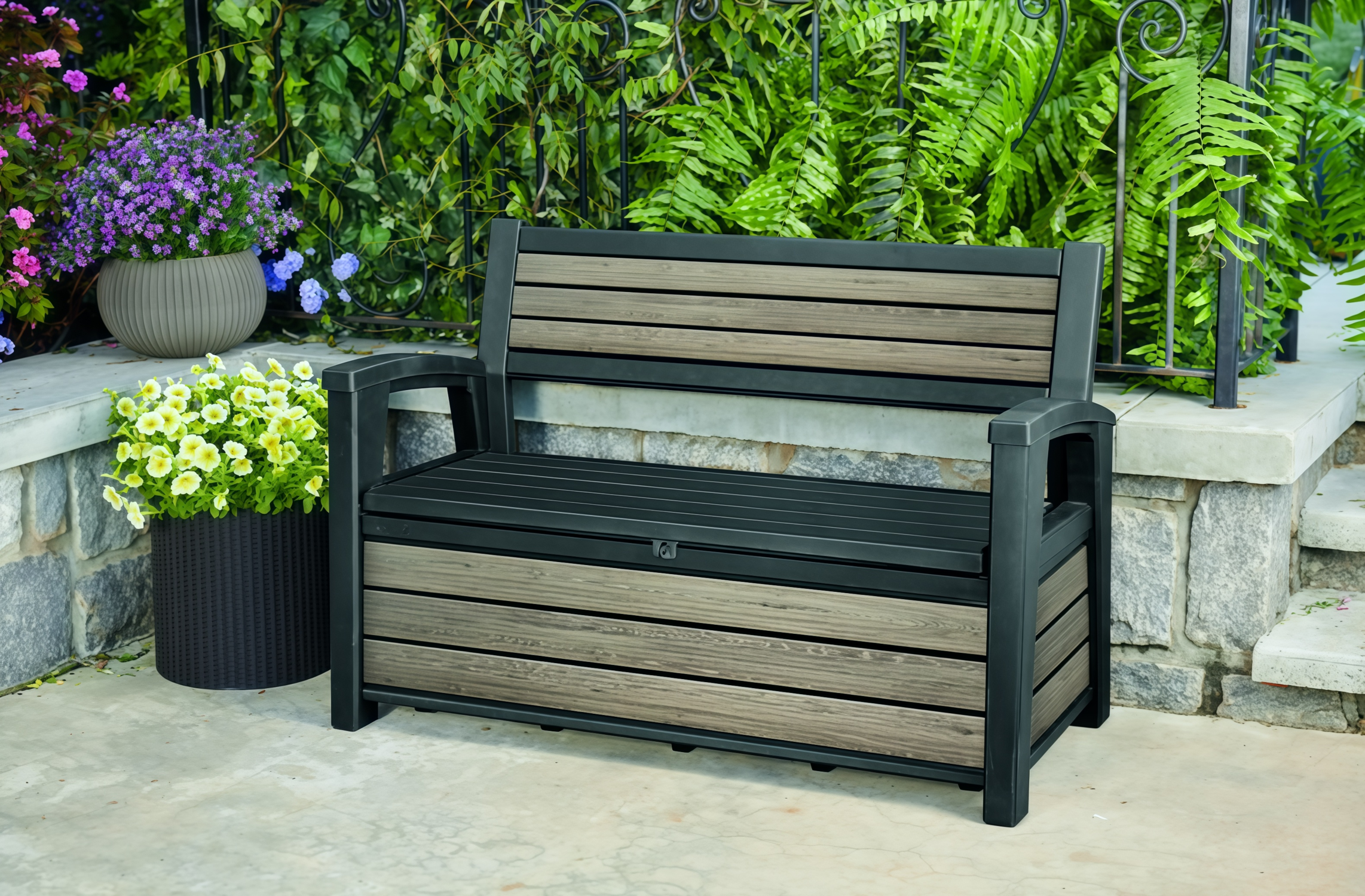 Изображение товара Скамья с ящиком Keter 133x61x89 см 227 л светло-коричневый