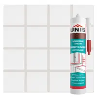 Изображение товара Герметик силиконовый Unis UN-80 серебро 300 мл водостойкий морозостойкий внутри и снаружи
