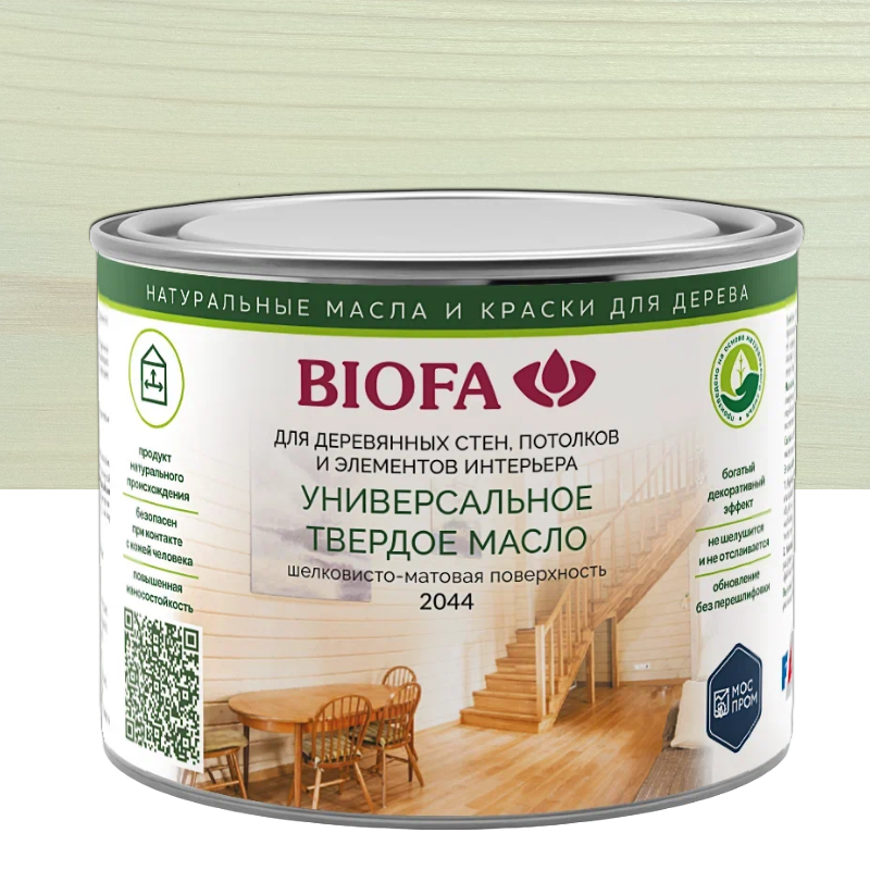 Изображение товара Масло для дерева твердое Biofa 2044 универсальное цвет 2006 лазуревый 400 мл