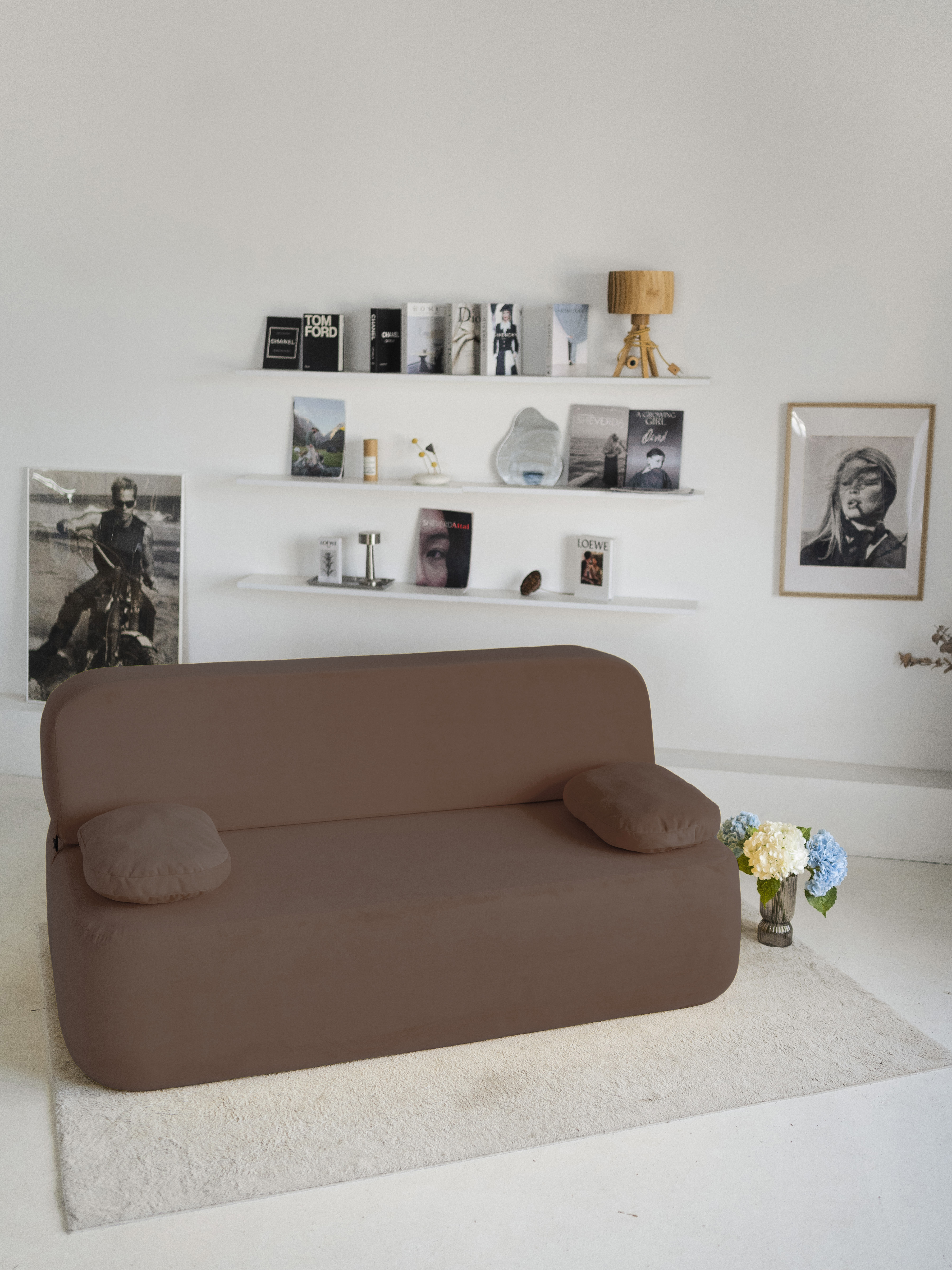 Изображение товара Диван бескаркасный Диван не мебель Бабл Galaxy Ultra 108 190x88x100 см акрил цвет коричневый