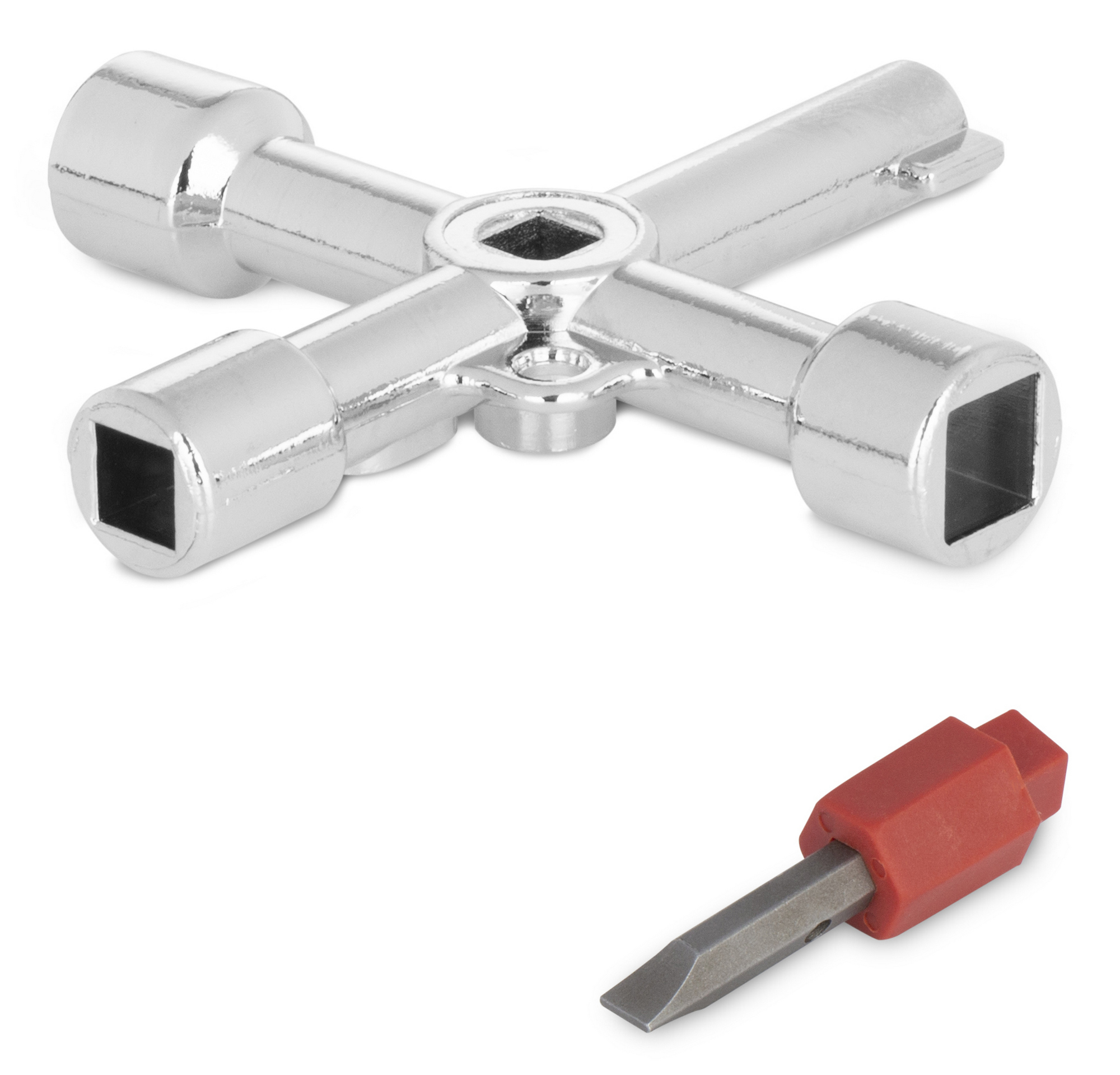 Изображение товара Ключ для электрошкафов Vira 5 профилей и бита легированная сталь компактный Изображение товара Ключ для электрошкафов Vira 5 профилей и бита легированная сталь компактный