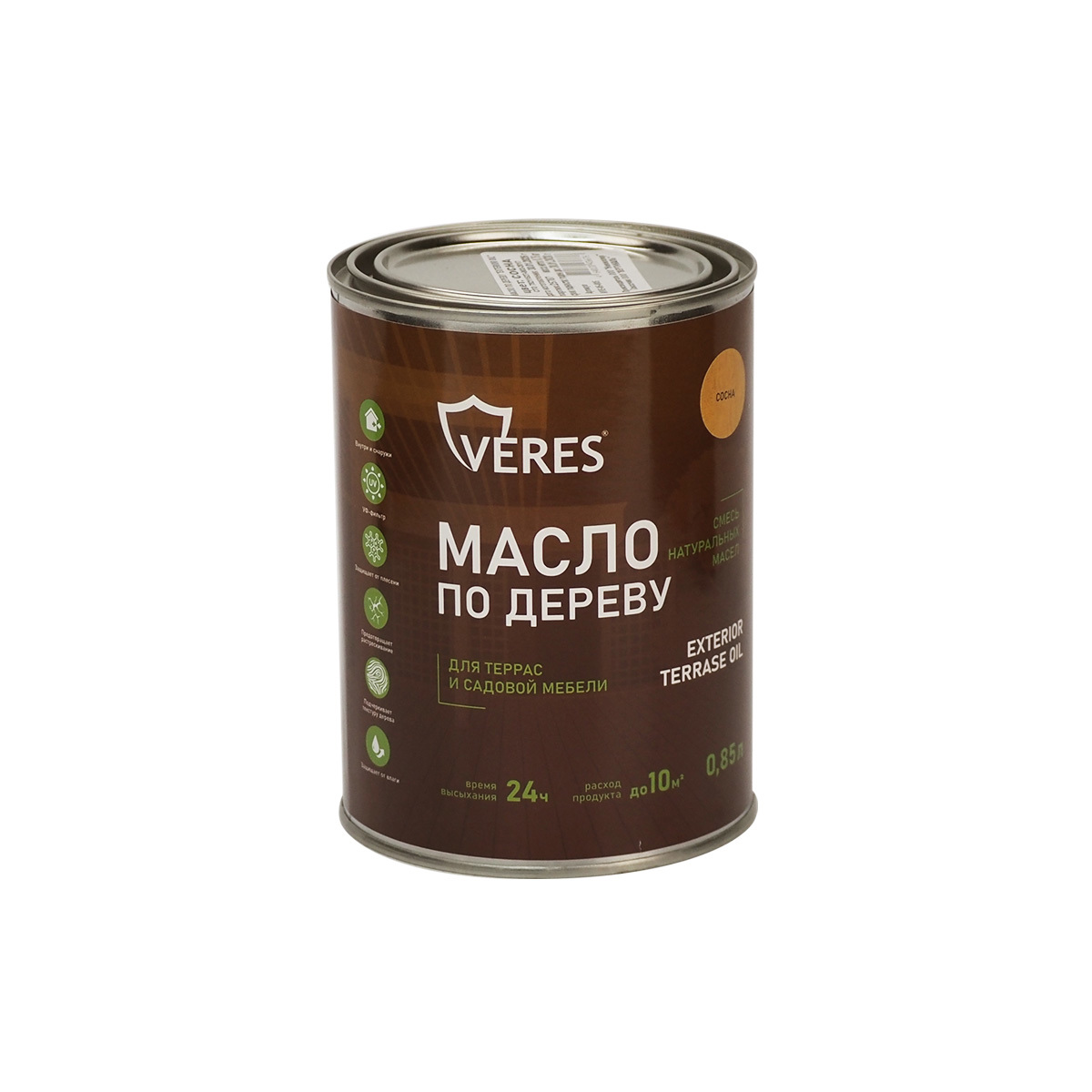 Изображение товара Масло по дереву Veres Exterior terrase oil для наружных работ цвет сосна 0.85 л