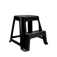 Изображение товара Табурет-стремянка пластиковая Rosenberg 44x45x47 см черный