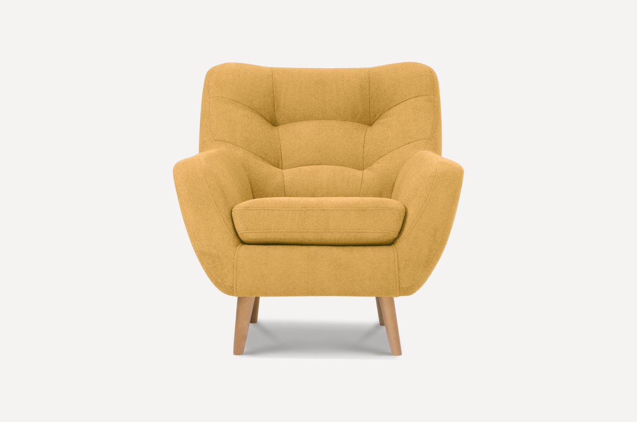 Изображение товара Мягкое кресло Divan.Ru Витио 87x91x90 см велюр цвет желтый