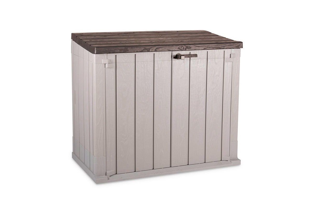 Изображение товара Садовый ящик Toomax Wood Style Z090T039 129.5x74.5x111 см 842 л серый/коричневый