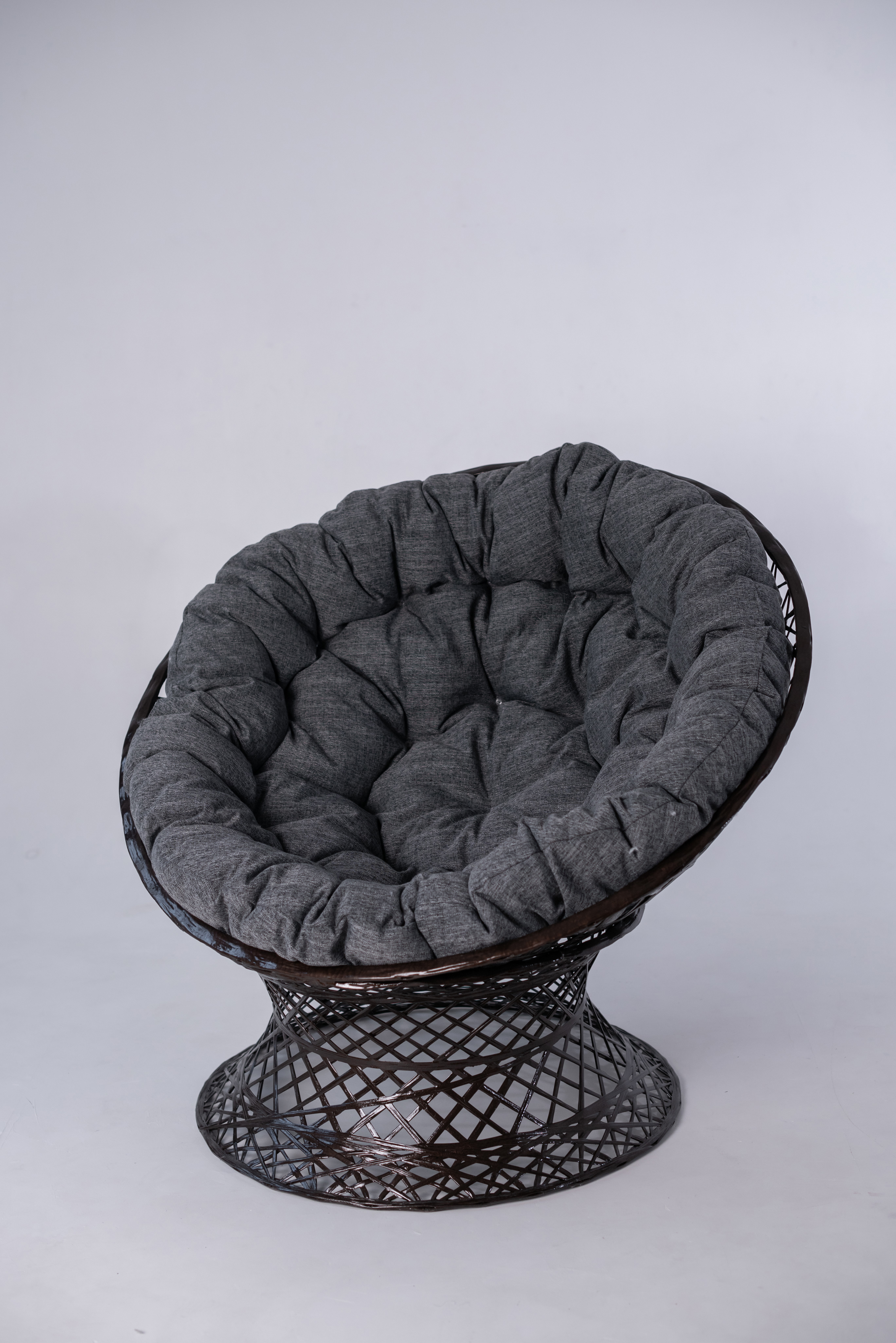 Изображение товара Садовое кресло Ajurio Papasan с подушкой, коричневое, устойчивое к погоде Изображение товара Садовое кресло Ajurio Papasan с подушкой, коричневое, устойчивое к погоде