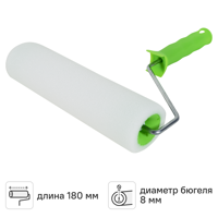 Изображение товара Валик для водных красок 250 мм Сибртех ворс 12 мм поролон с ручкой Изображение товара Валик для водных красок 250 мм Сибртех ворс 12 мм поролон с ручкой