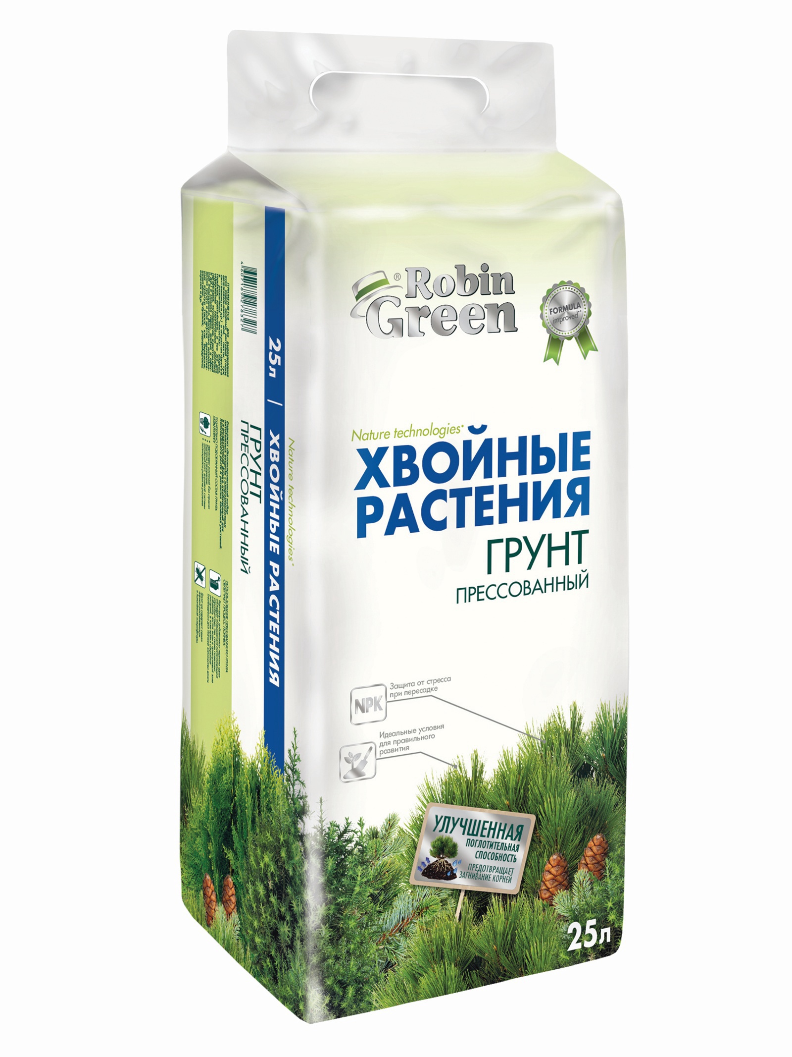 Изображение товара Грунт Robin Green для хвойных растений прессованный 25 л