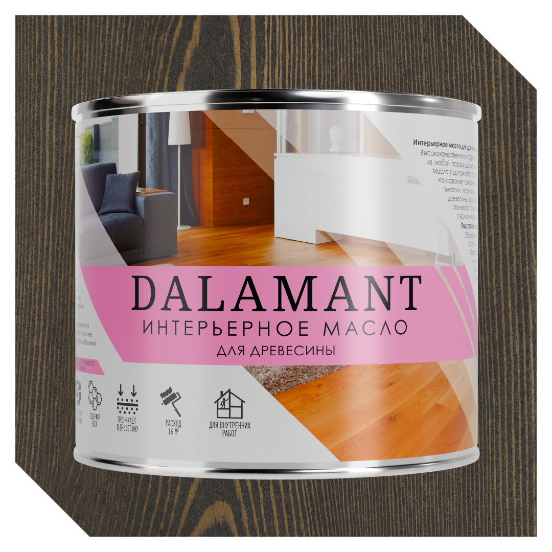 Изображение товара Интерьерное масло Dalamant Эбен 2л для внутренней отделки дерева