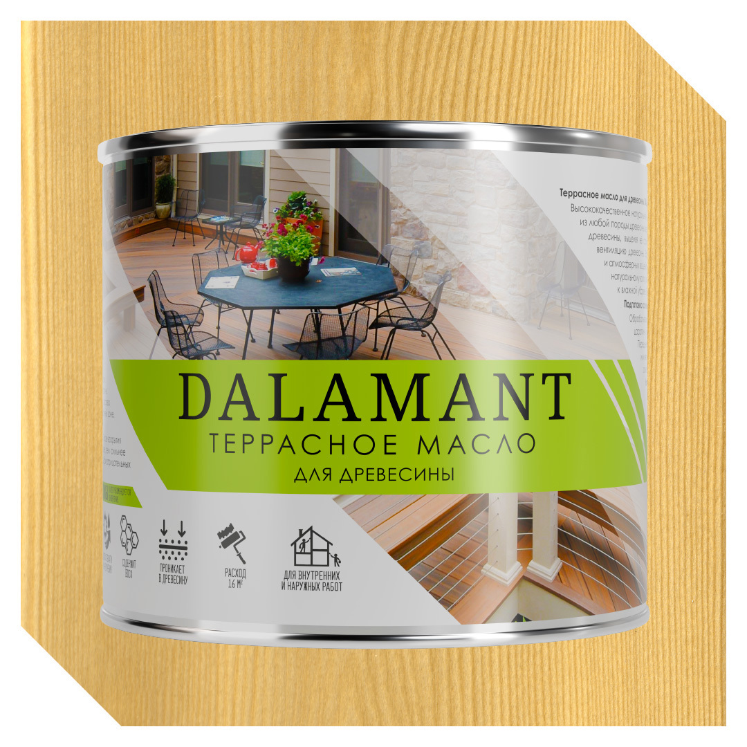 Изображение товара Террасное масло DALAMANT бесцветное 2 л для защиты древесины