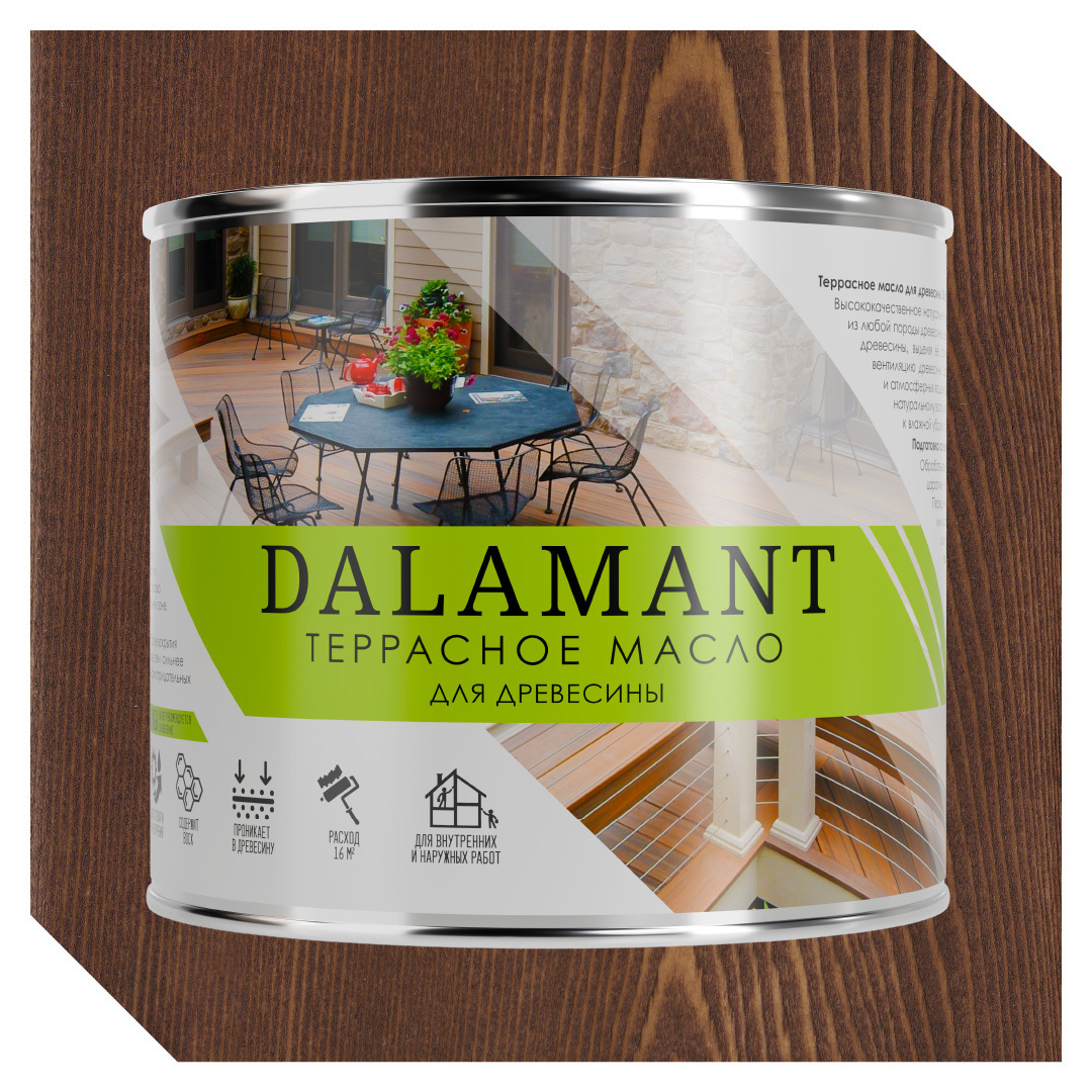 Изображение товара Масло террасное Dalamant цвет орех гварнери 2л