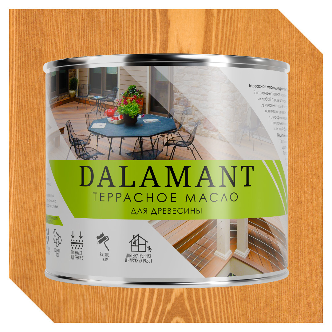 Изображение товара Масло для древесины Dalamant Тик 2л - защита и природный вид