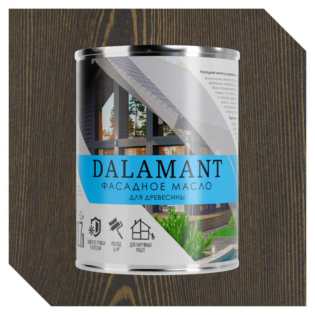 Изображение товара Масло фасадное Dalamant цвет эбен 0.7л Изображение товара Масло фасадное Dalamant цвет эбен 0.7л