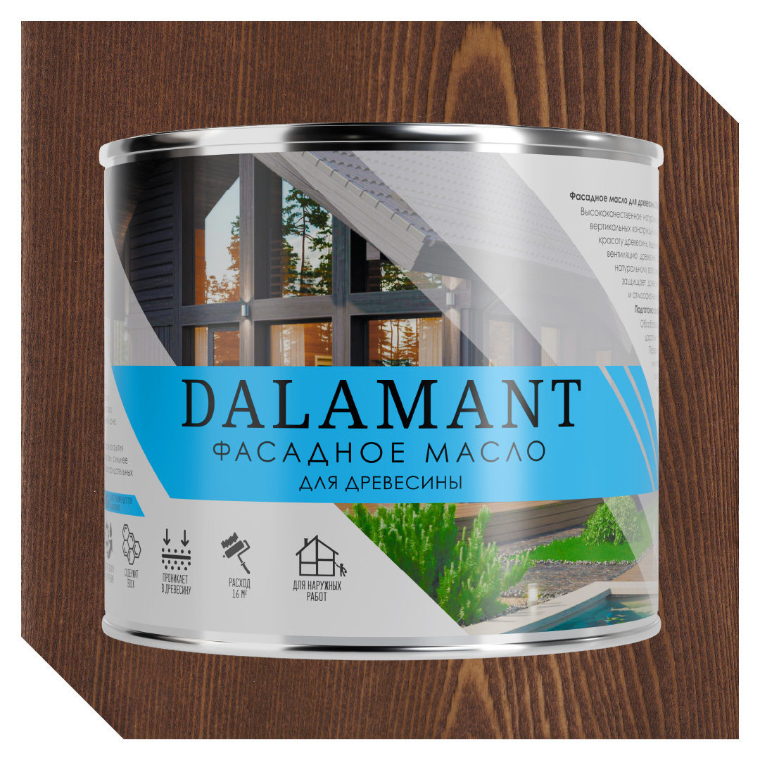 Изображение товара Масло фасадное Dalamant цвет орех гварнери 2л