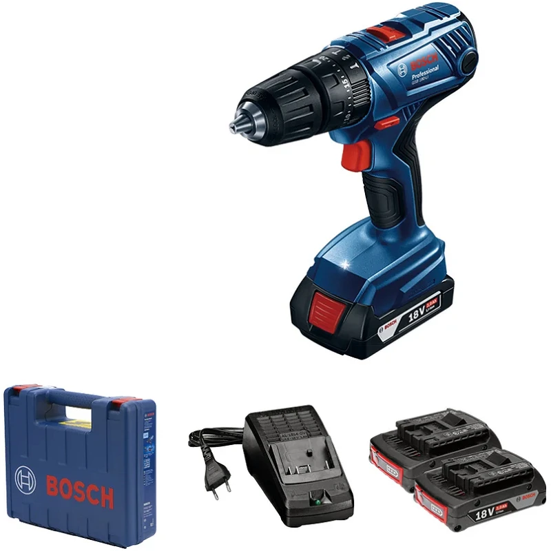 Изображение товара Дрель-шуруповерт аккумуляторная Bosch Professional GSB 180-LI, 06019F8323, 18 В Li-Ion 2x2 Ач