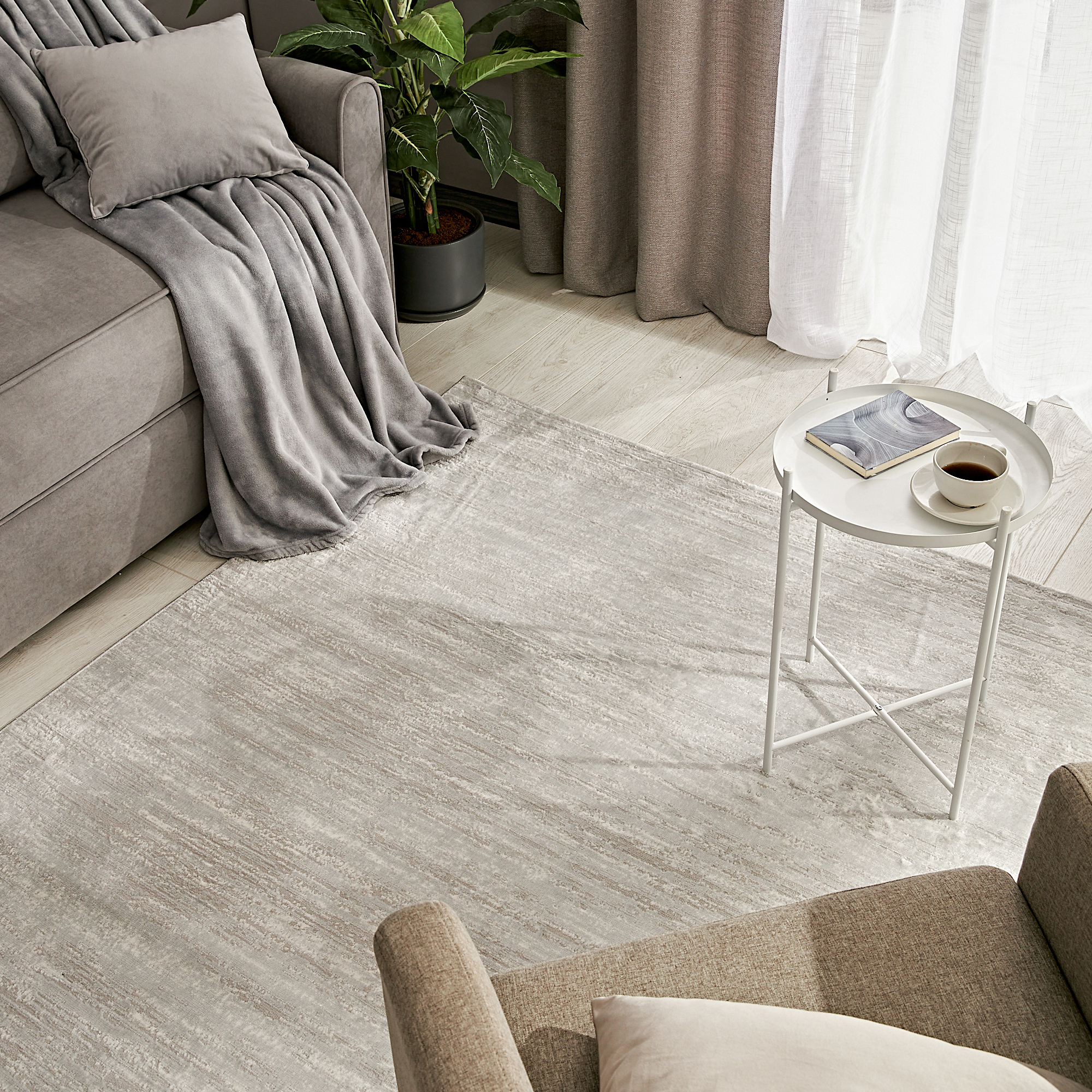 Изображение товара Ковер KREAFORTA Breeze 80x150 см полиэстер 5905A цвет серый