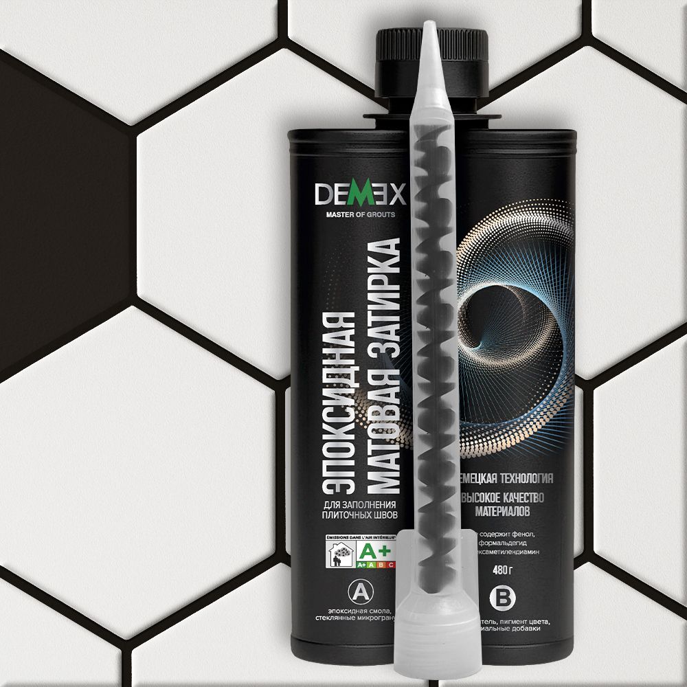 Изображение товара Зпоксидная затирка Demex 319-Мокко матовая двухкомпонентная в двойной тубе 400 грамм