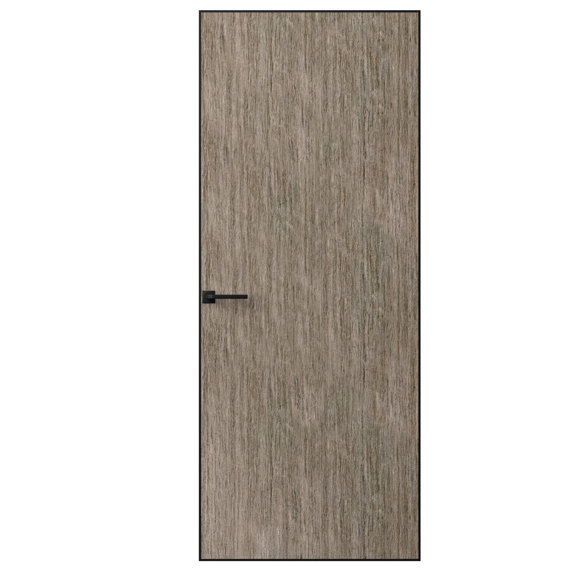Изображение товара Дверь межкомнатная глухая Весталия 80x220 см дерево цвет серый с замком и петлями