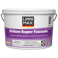 Изображение товара Фасадная краска Linnimax Silikon SF матовая белая 9л для внешних работ Изображение товара Фасадная краска Linnimax Silikon SF матовая белая 9л для внешних работ