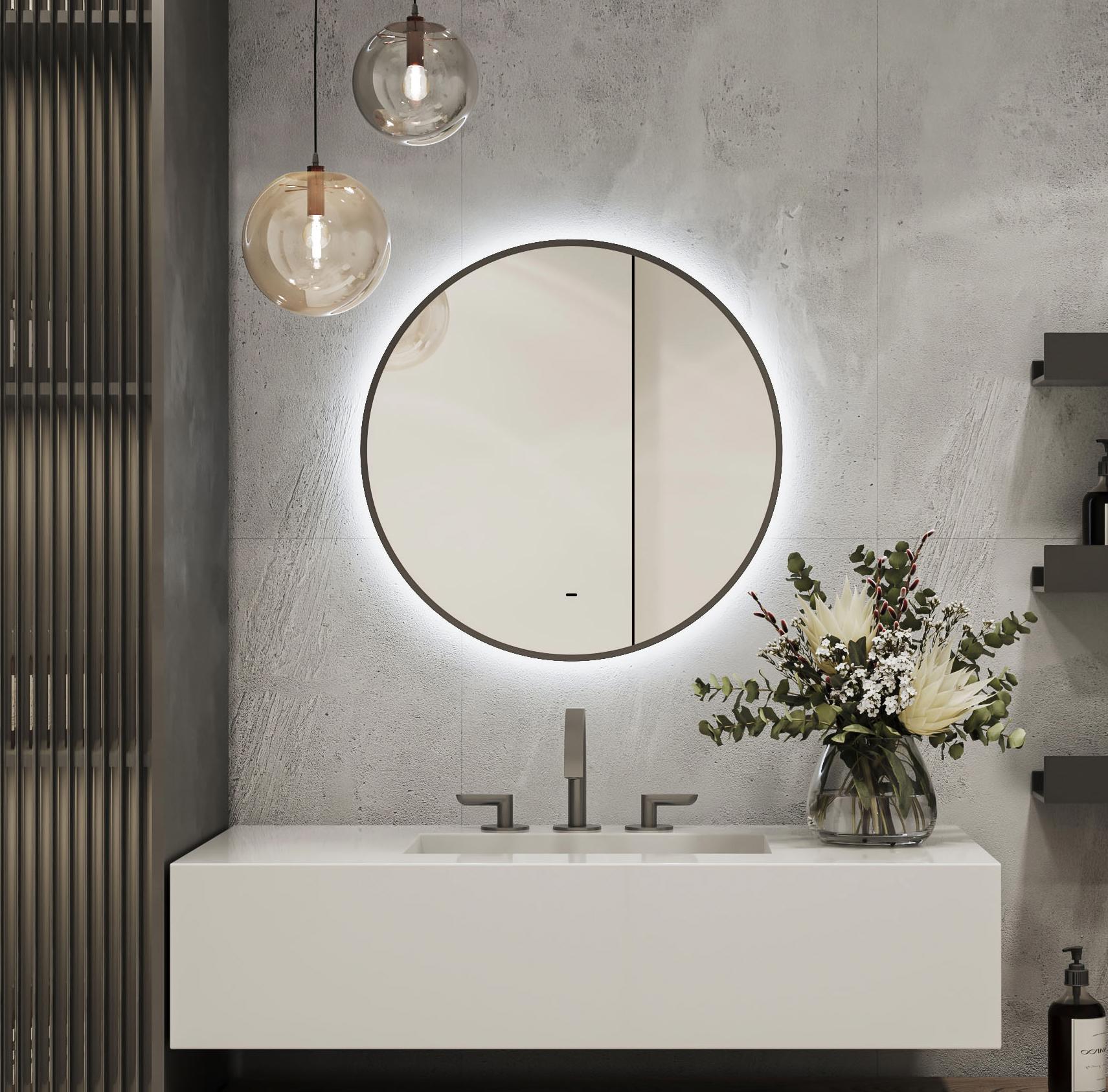 Изображение товара Зеркало в ванную комнату Bloom 60 см круглая с LED подсветкой