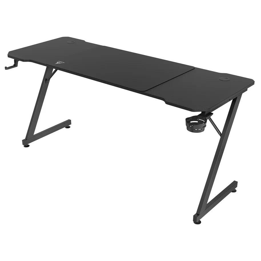 Изображение товара Игровой компьютерный стол Zone 51 Trine с кабель-каналами 160x75x60 см ЛДСП цвет черный