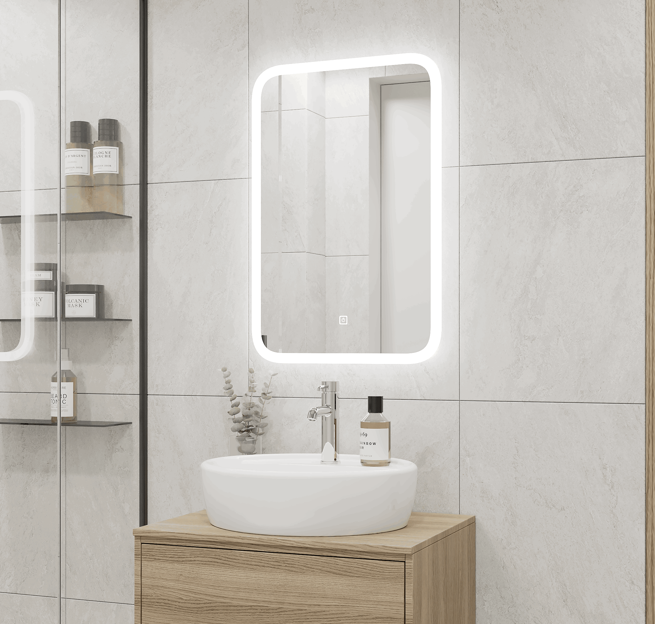 Изображение товара Зеркало для ванной Light Led с подсветкой 50x60 см белое
