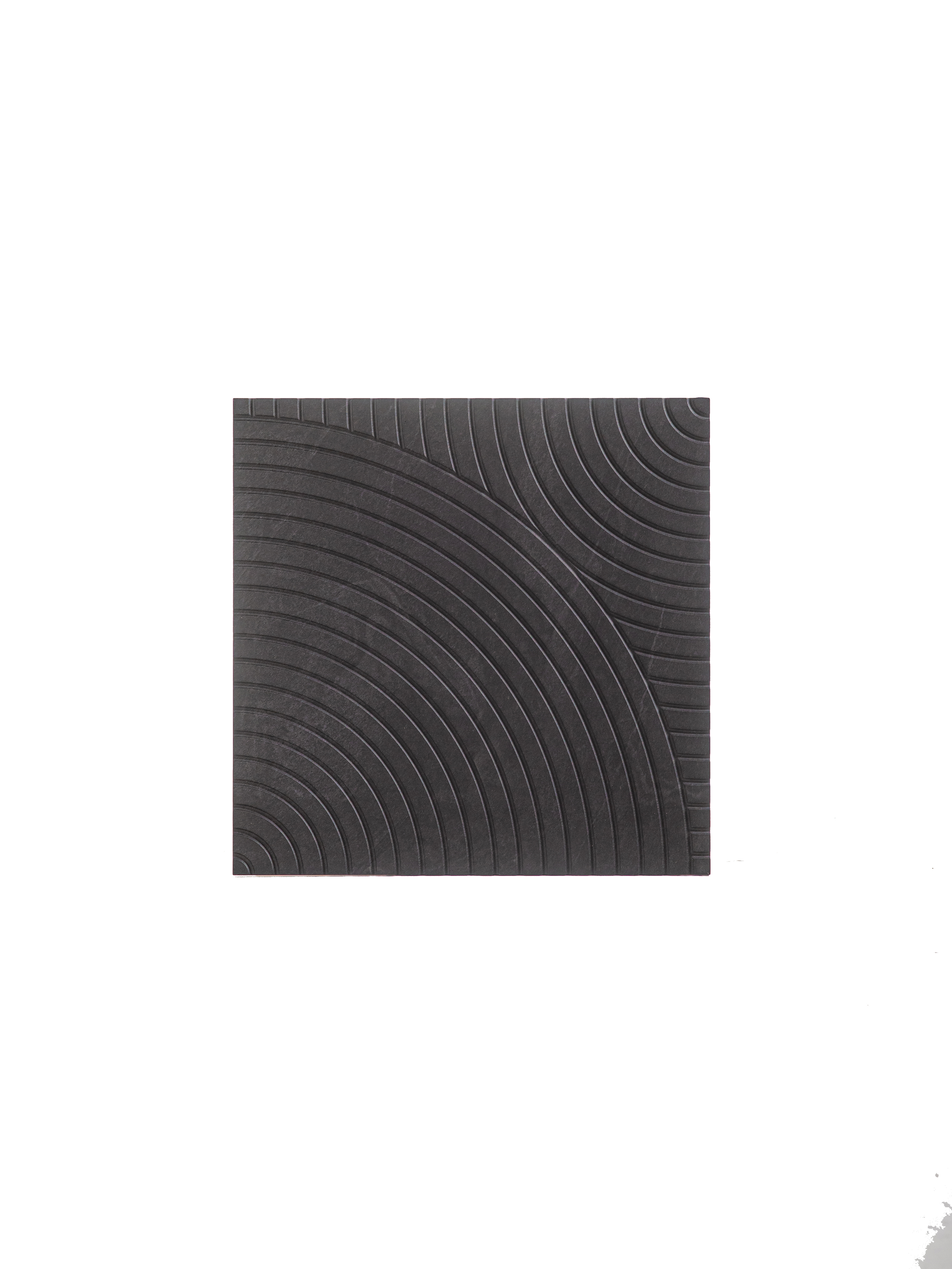 Изображение товара Стеновая 3D панель МДФ Paneliavrora Circle 500x500x6мм 1м² цвет сланец черный 4шт