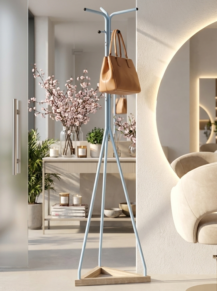 Изображение товара Напольная вешалка МЕБЕЛИК металл 51x172.5x44 см голубой 7160